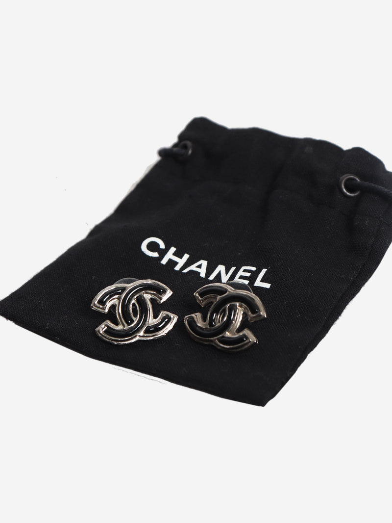 Silver Coco Mark earrings Earrings Chanel 