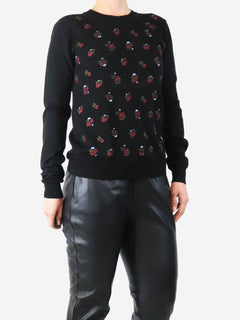 Black floral sweater - size M Knitwear Mulberry 