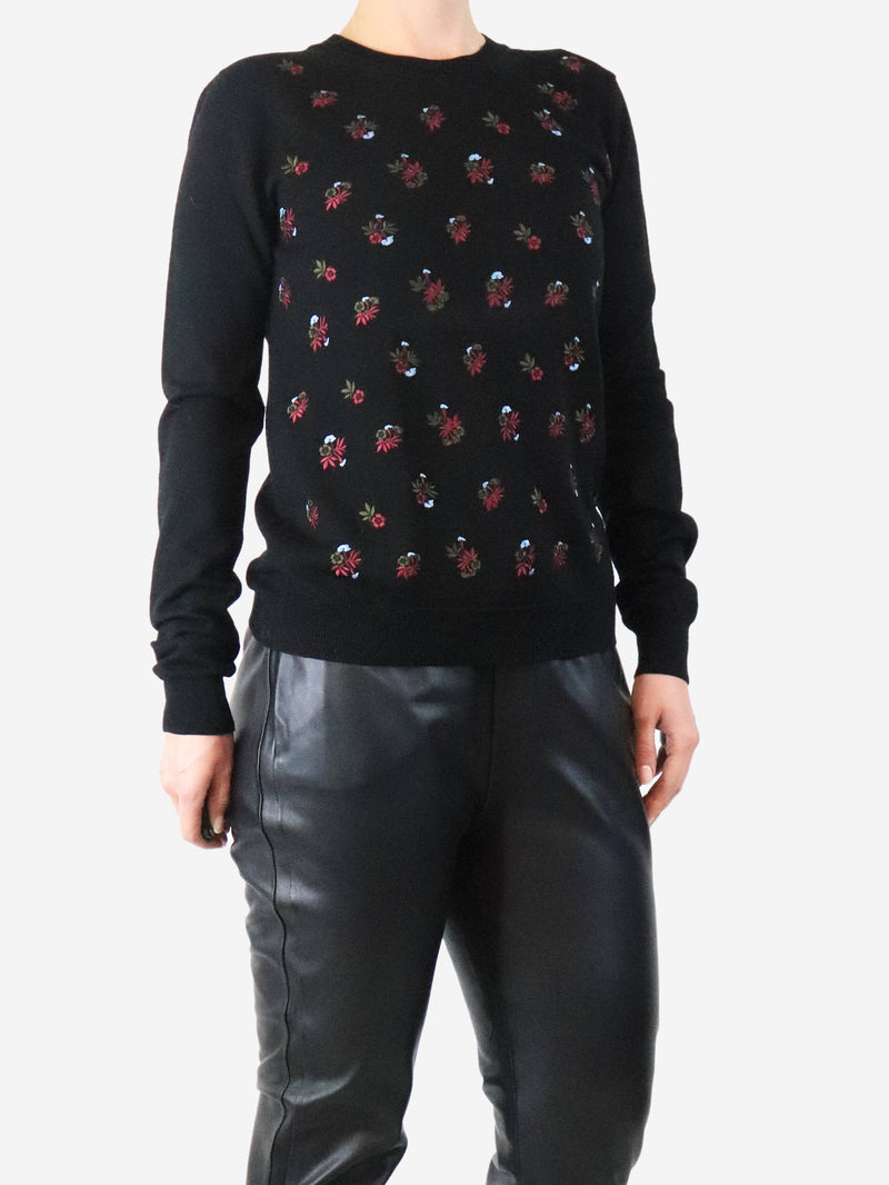 Black floral sweater - size M Knitwear Mulberry 
