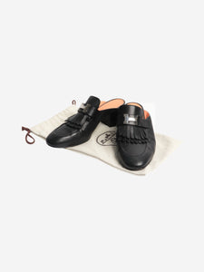 Hermes Black Tuileries mules - size EU 38