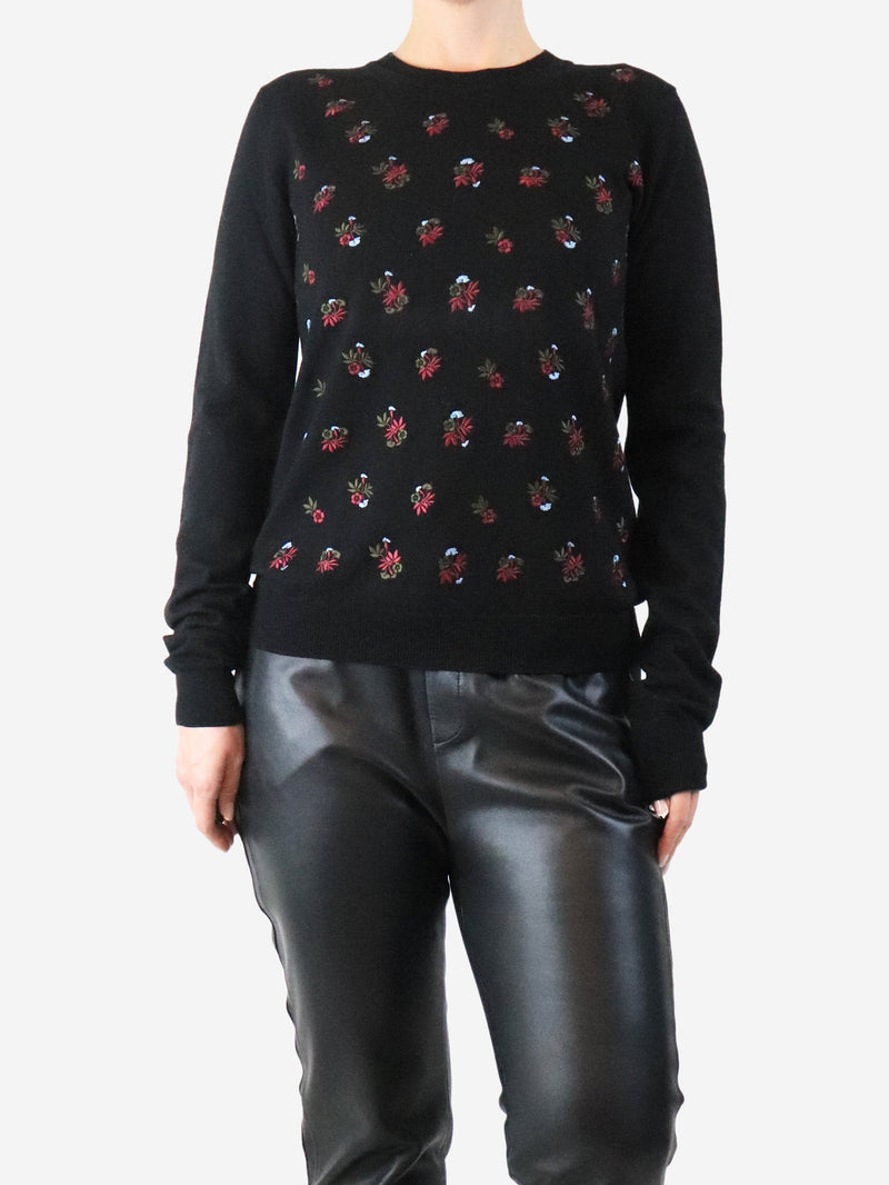 Black floral sweater - size M Knitwear Mulberry 