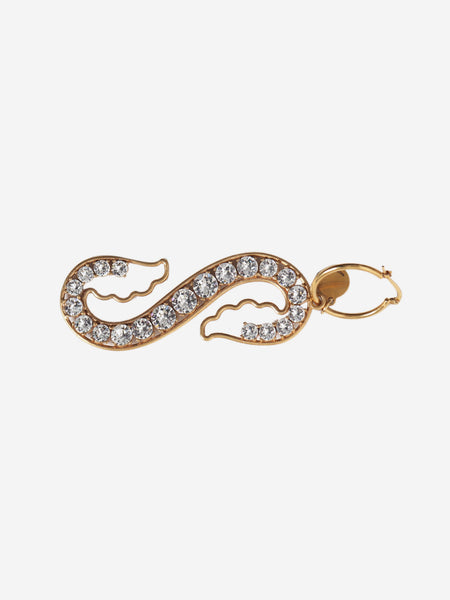 Gold crystal-embellished earring product image