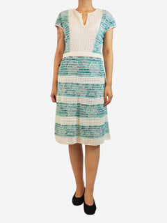 Turquoise knit midi dress with slip - size UK 16 Dresses Missoni 