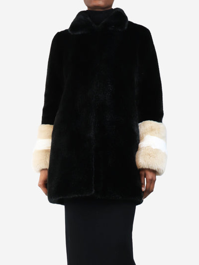 Black faux-fur coat - size XS Coats & Jackets La Seine & Moi 
