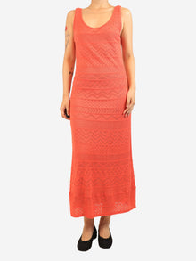 Orange knit midi dress - size UK 10 Dresses Missoni 