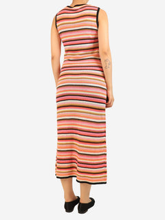 Pink striped knit sleeveless dress - size UK 12 Dresses Missoni 