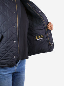 Barbour Navy blue quilted jacket - size XXS