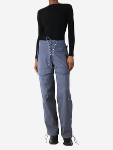 Dion Lee Slate blue cargo trousers - size XS