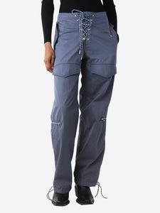 Dion Lee Slate blue cargo trousers - size XS