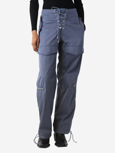 Slate blue cargo trousers - size XS Trousers Dion Lee 