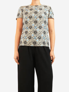 Cream monogram print blouse - size UK 10 Tops Louis Vuitton 