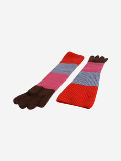 Striped knit wool gloves Knitwear Ganni 