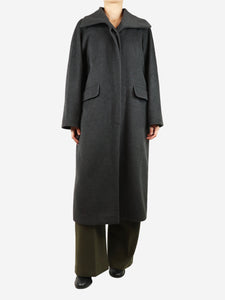 Max Mara Dark grey wool-blend coat - size UK 8