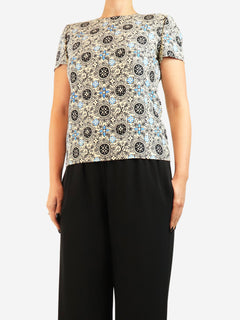 Cream monogram print blouse - size UK 10 Tops Louis Vuitton 