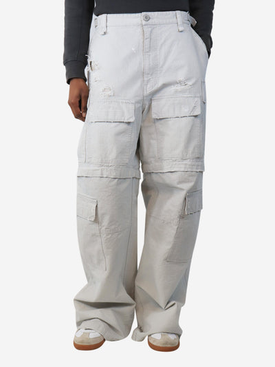 Grey unisex distressed trousers - size XXS Trousers Balenciaga 