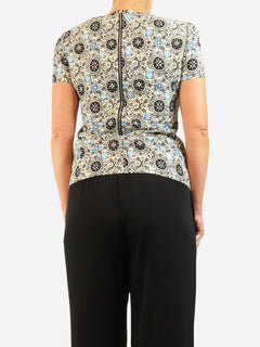 Cream monogram print blouse - size UK 10 Tops Louis Vuitton 