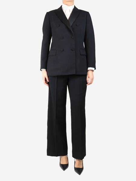 Black wool suit set - size L product image