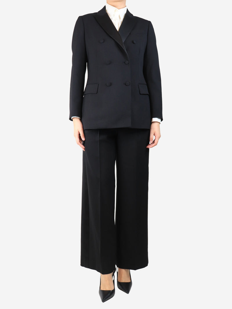 Black wool suit set - size L Sets Parosh 