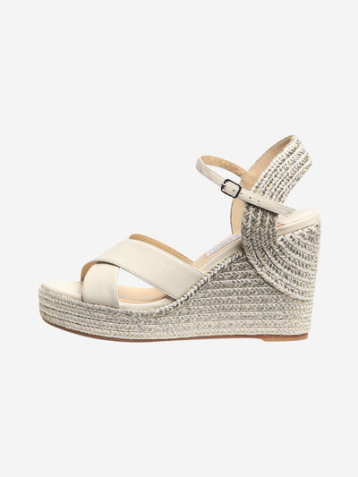 White espadrille wedge sandals - size EU 39 Heels Jimmy Choo 