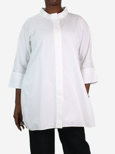 Jil Sander White 3/4-length-sleeved shirt - size DE 42