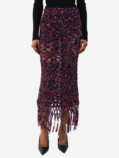 Purple lurex knit midi skirt - size XS Skirts Loewe 