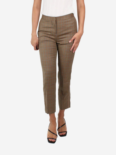Brown brown checkered trousers - size UK 4 Trousers Burberry