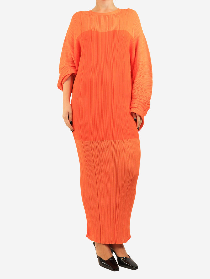 Orange ribbed puff sleeve maxi dress - size S Dresses Stella McCartney 
