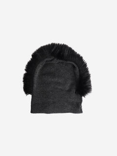 Grey cashmere mohawk beanie Knitwear Charlotte Simone 
