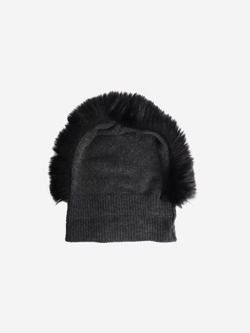 Grey cashmere mohawk beanie Knitwear Charlotte Simone 