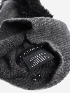 Grey cashmere mohawk beanie Knitwear Charlotte Simone 