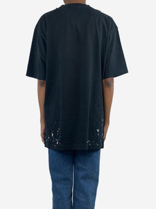 Balenciaga Black oversized graphic print t-shirt - size XXS