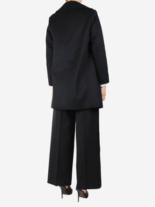 Saint Laurent Black double-breasted peacoat - size UK 10