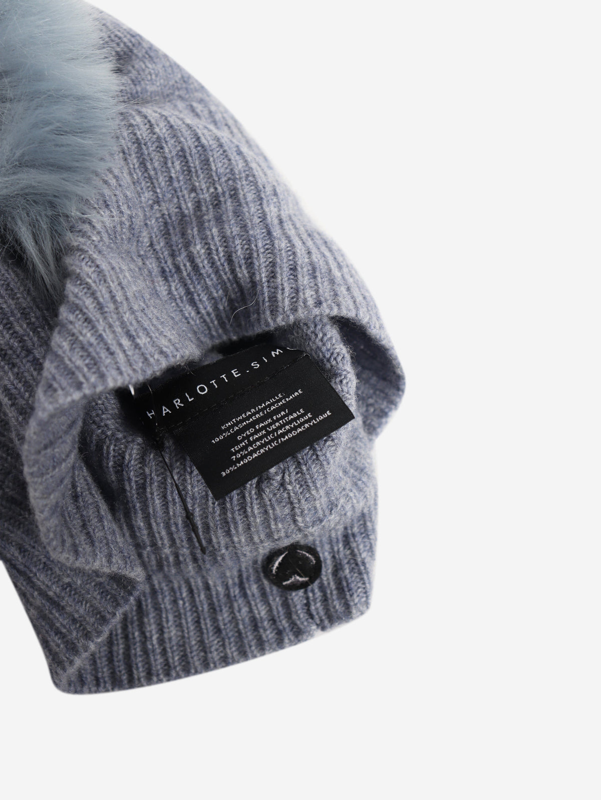 Blue cashmere mohawk beanie Knitwear Charlotte Simone 