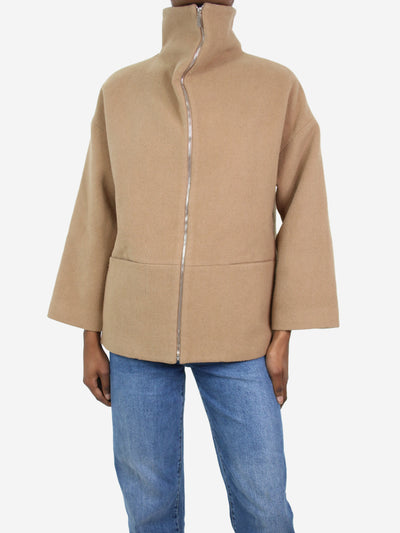Camel zipped wool jacket - size XS Coats & Jackets Toteme 