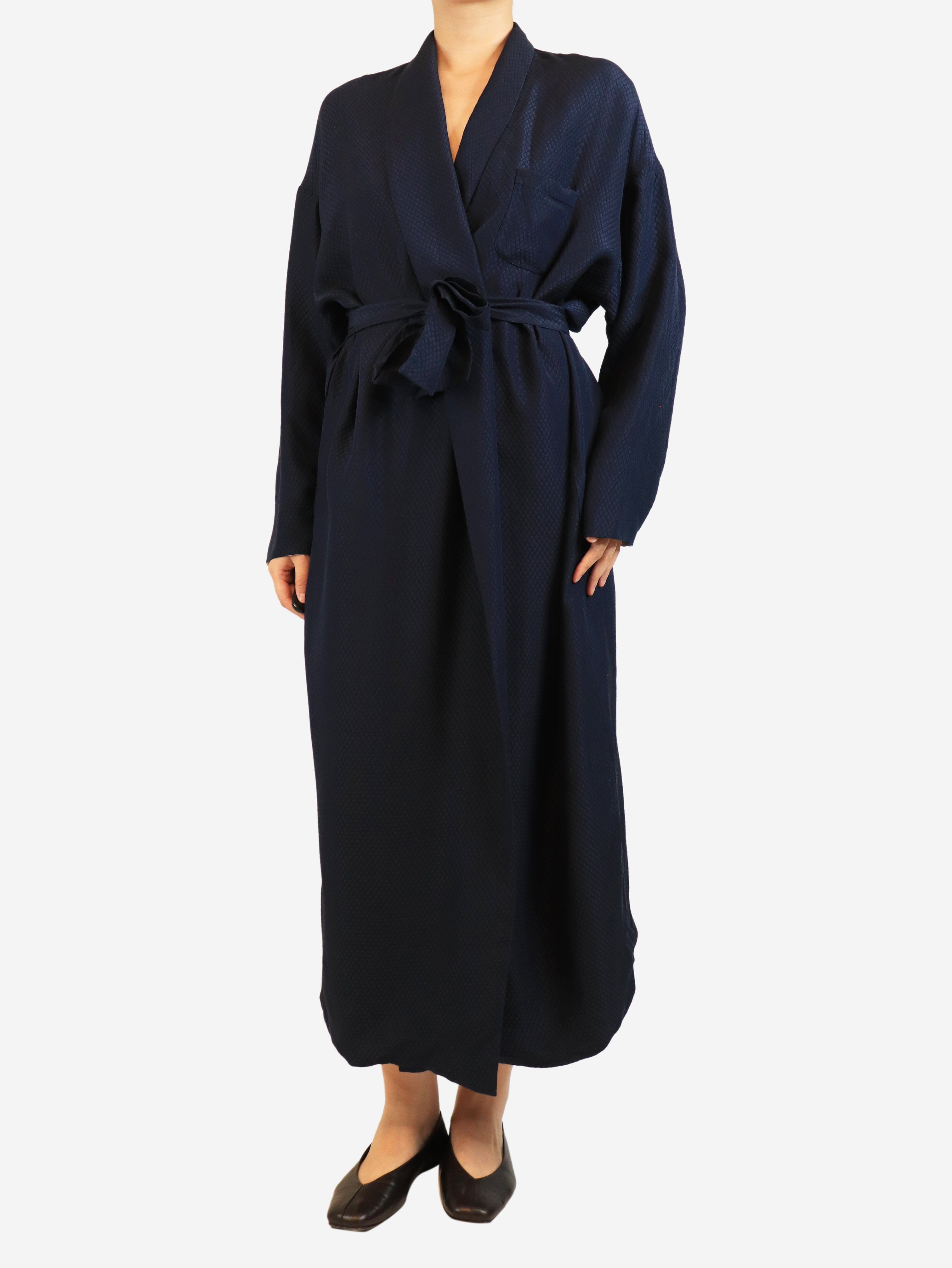 Navy quilted robe - size M Coats & Jackets Eres 