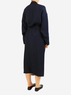Navy quilted robe - size M