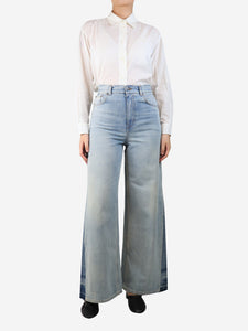 Chloe Blue wide leg jeans - size UK 8