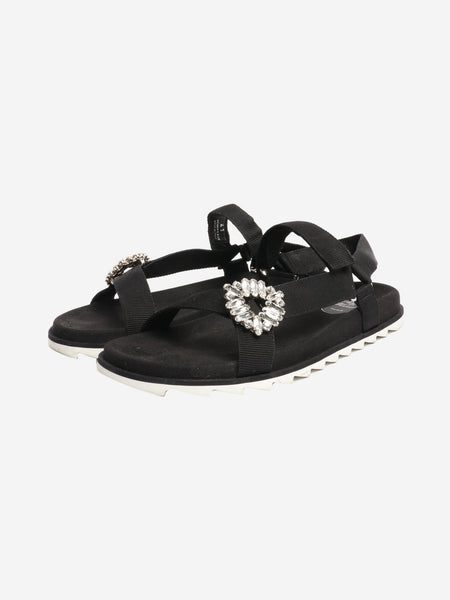 Black diamante sandals - size EU 41 (UK 8) alternate image