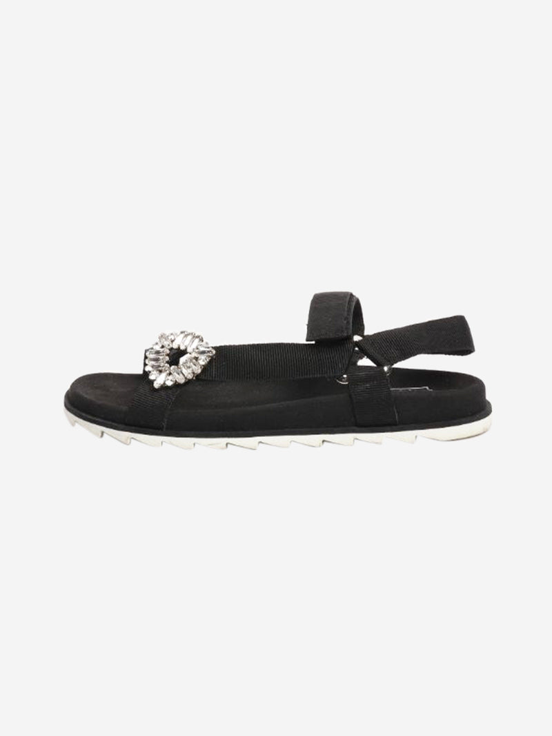 Black diamante sandals - size EU 41 (UK 8) Shoes Roger Vivier 