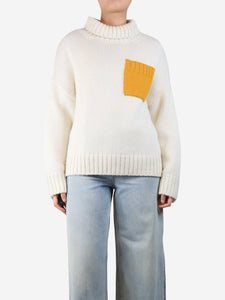 JW Anderson Ivory wool roll-neck jumper - size S