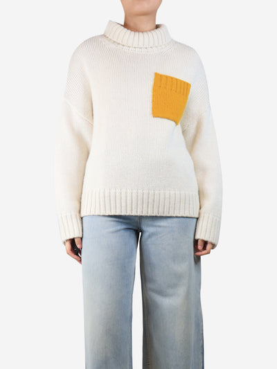 Ivory wool roll-neck jumper - size S Knitwear JW Anderson 