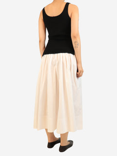 Black and white sleeveless contrast midi dress - size S Dresses Staud 