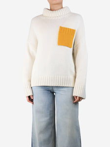 JW Anderson Ivory wool roll-neck jumper - size S