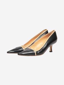 Chanel Black pointed-toe kitten heels - size EU 38 (UK 5)
