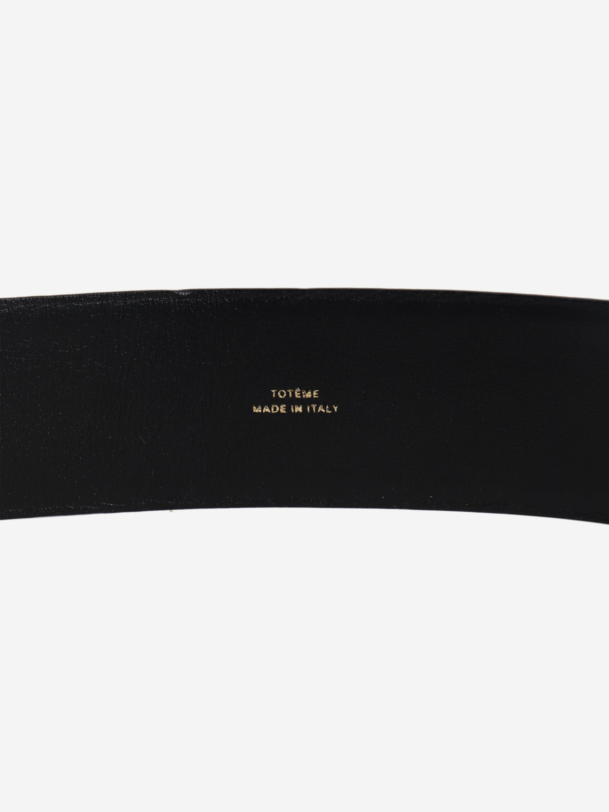 Black wide leather belt Flat Sandals Toteme 