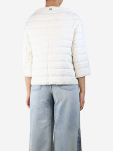 Herno Ecru Piumino linen jacket - size UK 10