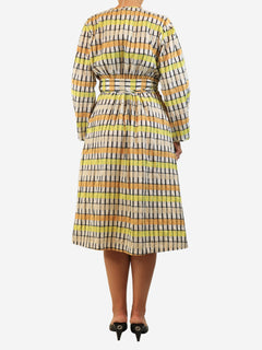 Multicolour checkered wrap dress - size UK 10 Dresses Baum Und Pferdgarten 
