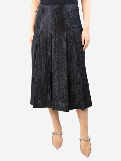 Black lurex pleated midi skirt - size UK 10 Skirts Fendi 