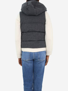 Bonpoint Grey hooded wool-blend gilet - size XS