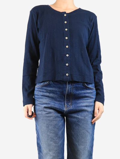 Navy blue cotton cardigan - size M Tops LESET 